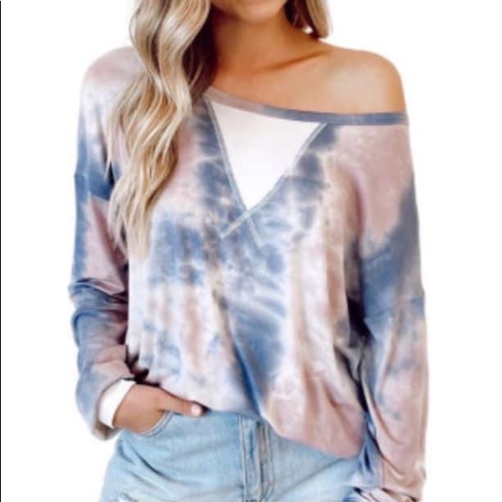 Private Label Tie-Dye Weekender Loungewear Top Large